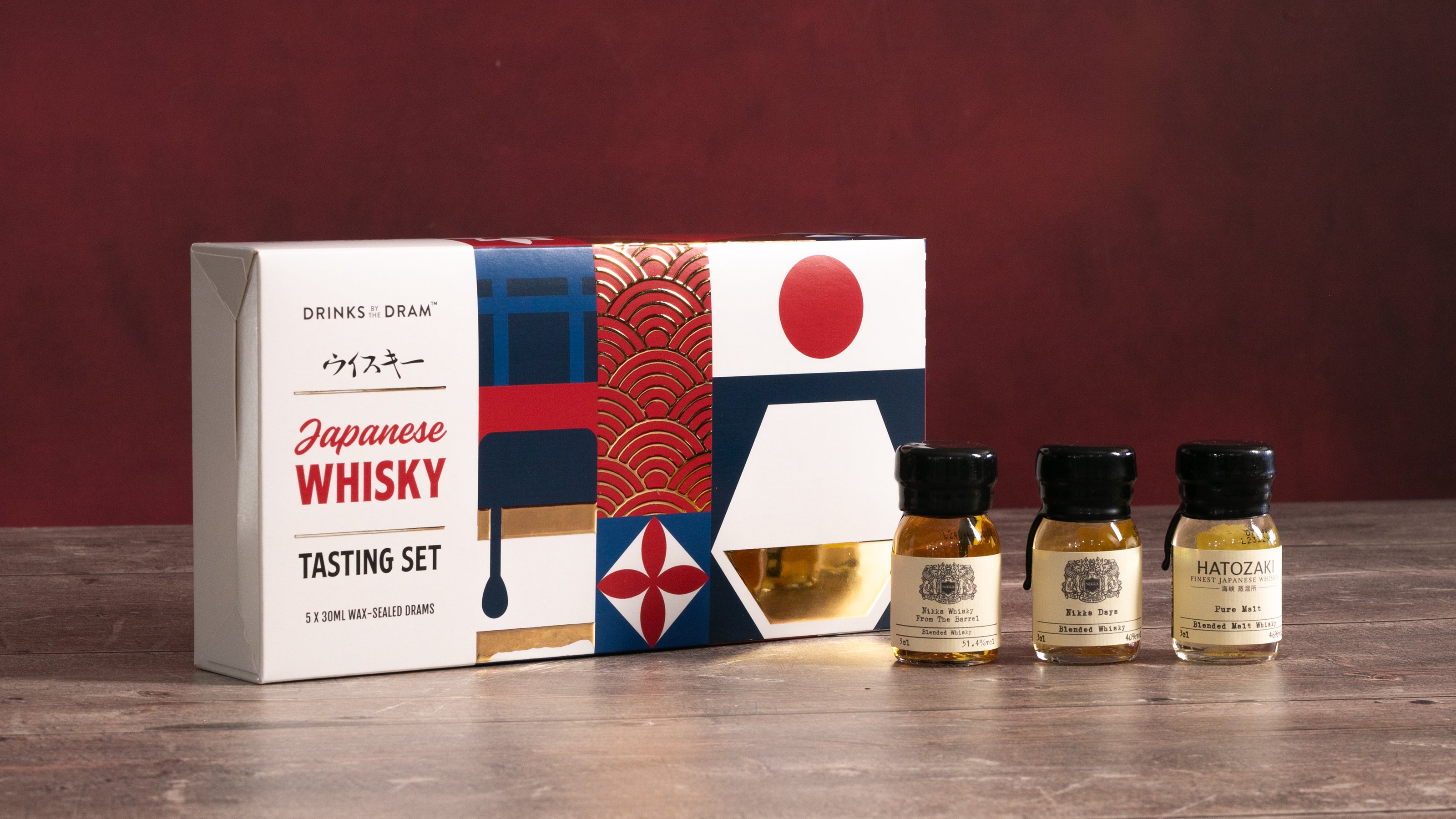 Japanese Whisky Tasting Set 2024 design Drinks By The Dram