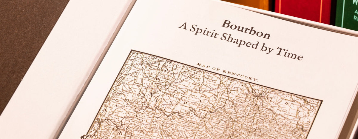 A map of Kentucky inside The Whisky Library's Bourbon book