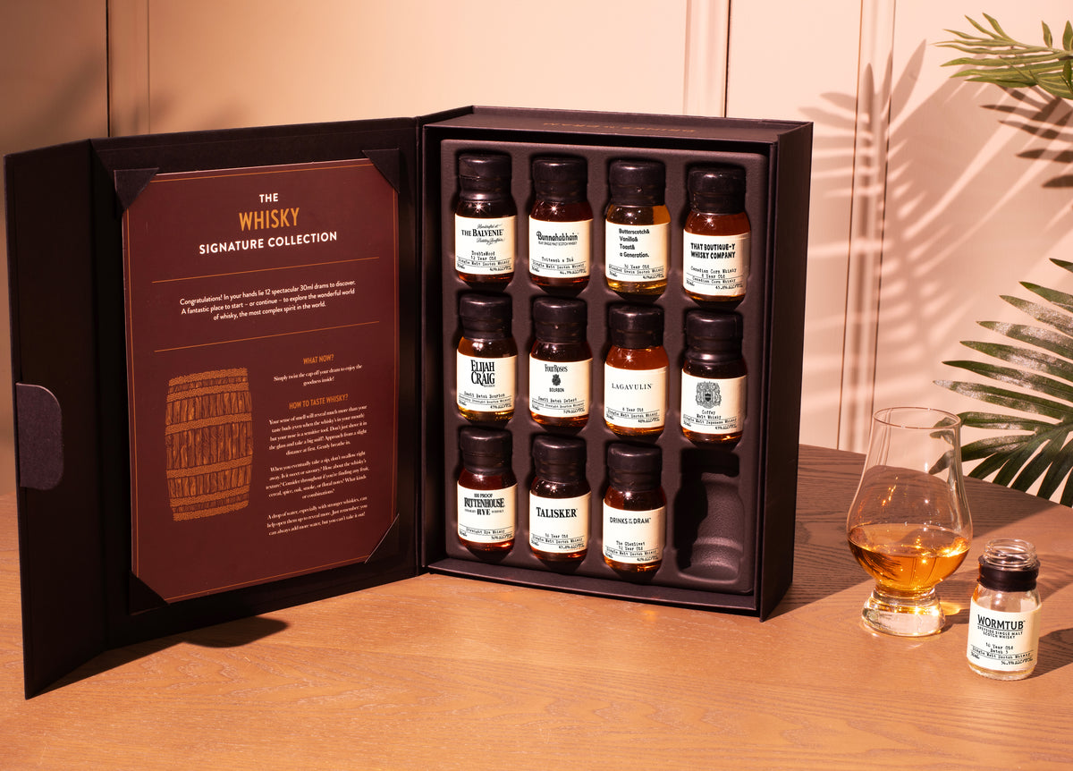 The Whisky Signature Collection open, lifestyle